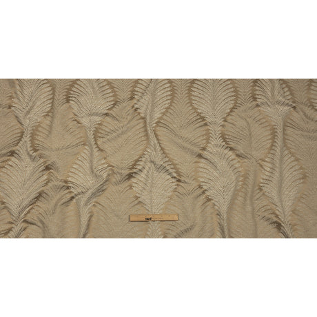 Cotton and Recycled Polyester Drapery Jacquard - Caramel Leaf Chains - British Imported