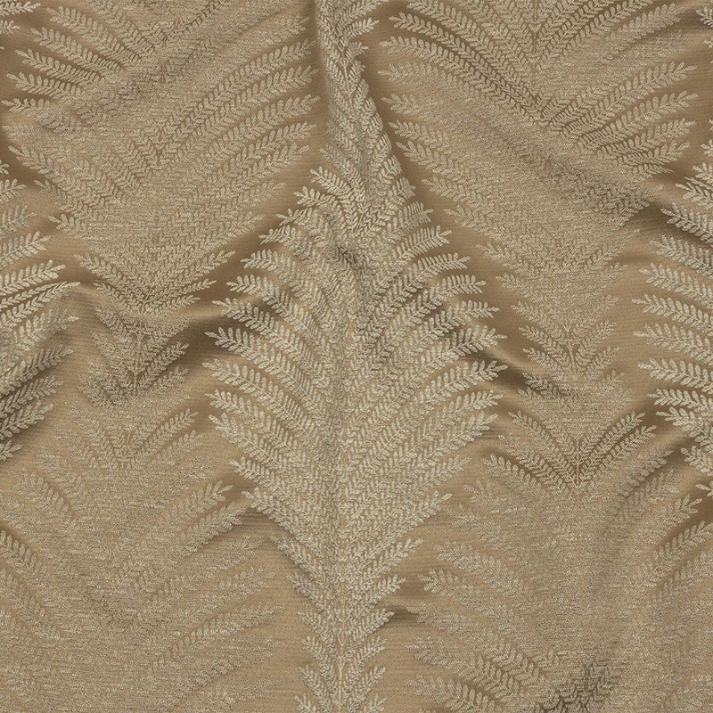 Cotton and Recycled Polyester Drapery Jacquard - Caramel Leaf Chains - British Imported