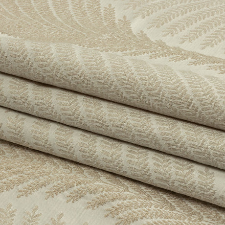 Cotton and Recycled Polyester Drapery Jacquard - Champagne Leaf Chains - British Imported