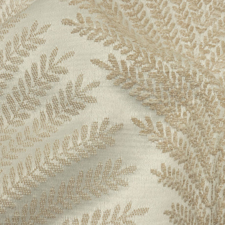 Cotton and Recycled Polyester Drapery Jacquard - Champagne Leaf Chains - British Imported