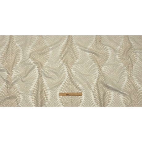 Cotton and Recycled Polyester Drapery Jacquard - Champagne Leaf Chains - British Imported