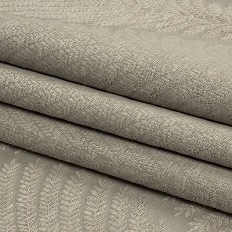 Cotton and Recycled Polyester Drapery Jacquard - Silver Leaf Chains - British Imported