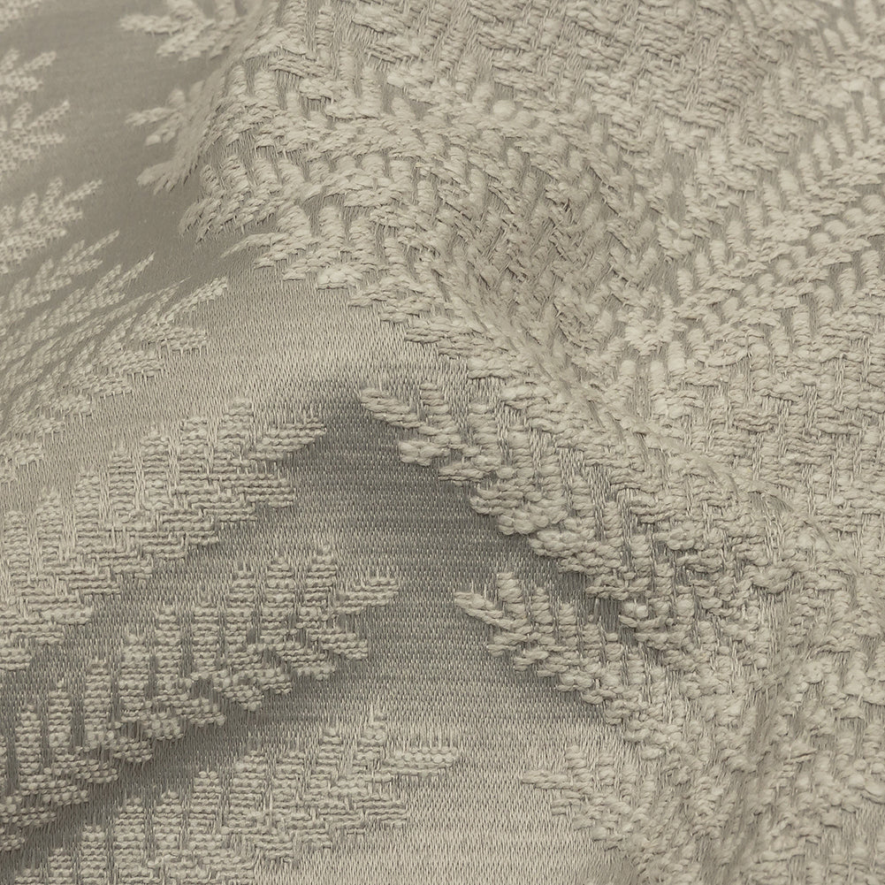 Cotton and Recycled Polyester Drapery Jacquard - Silver Leaf Chains - British Imported