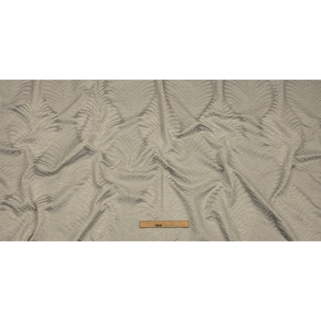 Cotton and Recycled Polyester Drapery Jacquard - Silver Leaf Chains - British Imported