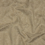 Cotton and Recycled Polyester Drapery Jacquard - Caramel Delicate Paisley - British Imported