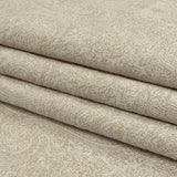 Cotton and Recycled Polyester Drapery Jacquard - Champagne Delicate Paisley - British Imported