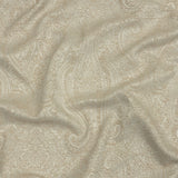Cotton and Recycled Polyester Drapery Jacquard - Champagne Delicate Paisley - British Imported