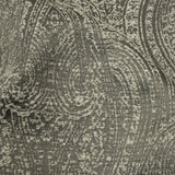 Cotton and Recycled Polyester Drapery Jacquard - Graphite Delicate Paisley - British Imported