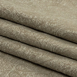 Cotton and Recycled Polyester Drapery Jacquard - Latte Delicate Paisley - British Imported