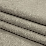 Cotton and Recycled Polyester Drapery Jacquard - Silver Delicate Paisley - British Imported