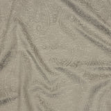 Cotton and Recycled Polyester Drapery Jacquard - Silver Delicate Paisley - British Imported