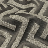 Cotton and Recycled Polyester Drapery Jacquard - Graphite Broken Chevrons - British Imported