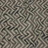 Cotton and Recycled Polyester Drapery Jacquard - Graphite Broken Chevrons - British Imported