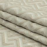 Cotton and Recycled Polyester Drapery Jacquard - Ivory Broken Chevrons - British Imported