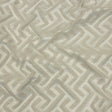 Cotton and Recycled Polyester Drapery Jacquard - Ivory Broken Chevrons - British Imported