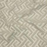 Cotton and Recycled Polyester Drapery Jacquard - Ivory Broken Chevrons - British Imported