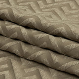 Cotton and Recycled Polyester Drapery Jacquard - Latte Broken Chevrons - British Imported