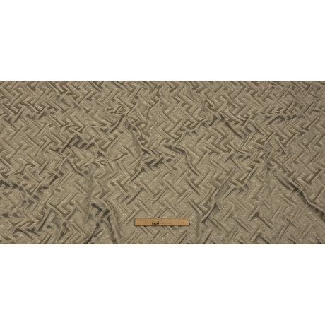 Cotton and Recycled Polyester Drapery Jacquard - Latte Broken Chevrons - British Imported