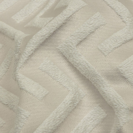 Cotton and Recycled Polyester Drapery Jacquard - Pearl Broken Chevrons - British Imported