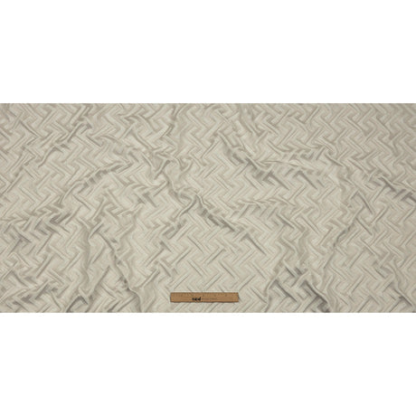 Cotton and Recycled Polyester Drapery Jacquard - Pearl Broken Chevrons - British Imported