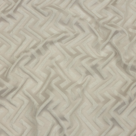 Cotton and Recycled Polyester Drapery Jacquard - Pearl Broken Chevrons - British Imported