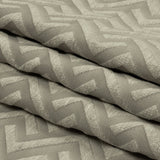 Cotton and Recycled Polyester Drapery Jacquard - Silver Broken Chevrons - British Imported