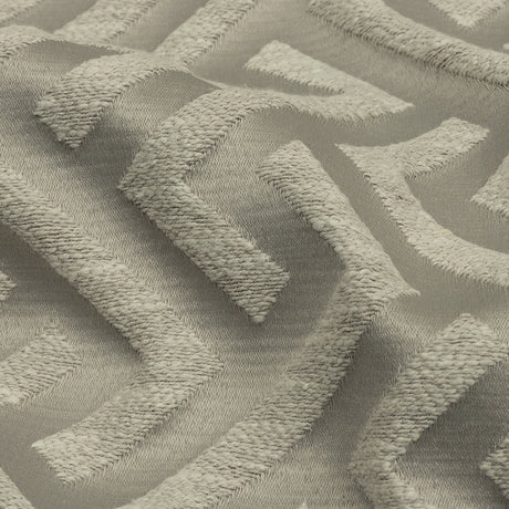 Cotton and Recycled Polyester Drapery Jacquard - Silver Broken Chevrons - British Imported