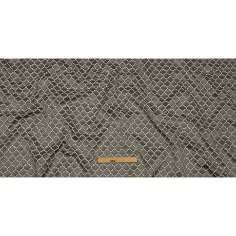 Cotton and Recycled Polyester Drapery Jacquard - Graphite Fancy Little Ogees - British Imported