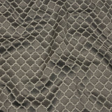 Cotton and Recycled Polyester Drapery Jacquard - Graphite Fancy Little Ogees - British Imported