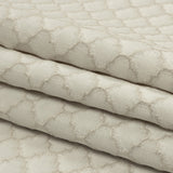 Cotton and Recycled Polyester Drapery Jacquard - Ivory Fancy Little Ogees - British Imported