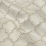 Cotton and Recycled Polyester Drapery Jacquard - Ivory Fancy Little Ogees - British Imported