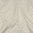 Cotton and Recycled Polyester Drapery Jacquard - Ivory Fancy Little Ogees - British Imported