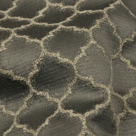 Cotton and Recycled Polyester Drapery Jacquard - Mole Fancy Little Ogees - British Imported
