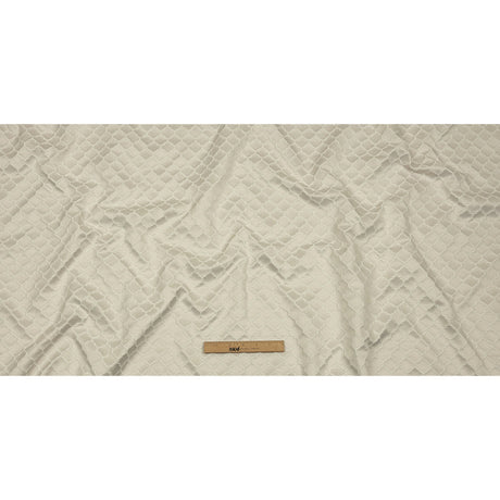 Cotton and Recycled Polyester Drapery Jacquard - Pearl Fancy Little Ogees - British Imported