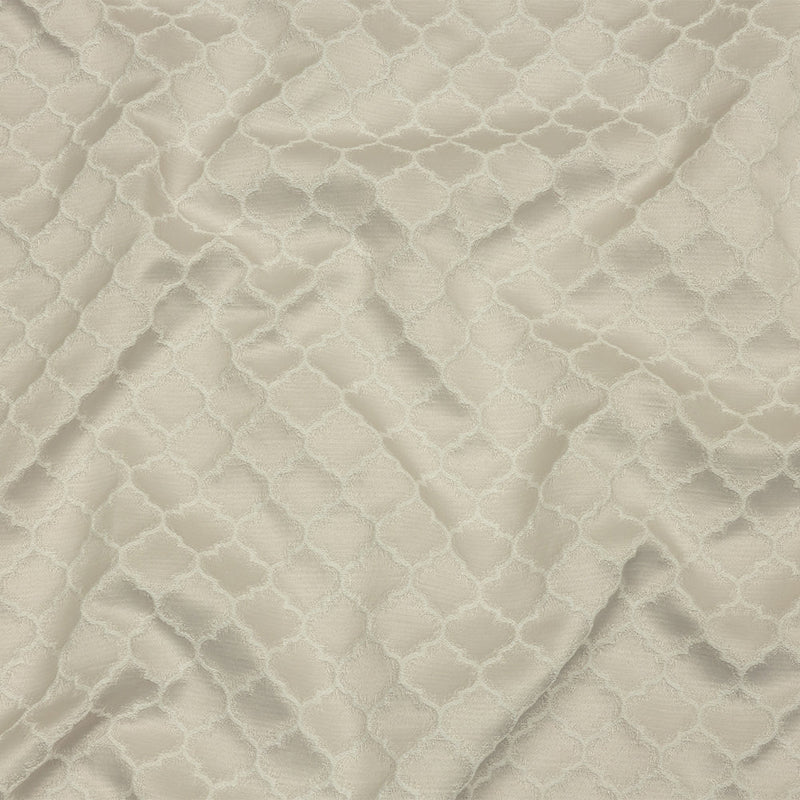 Cotton and Recycled Polyester Drapery Jacquard - Pearl Fancy Little Ogees - British Imported