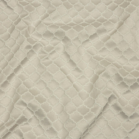 Cotton and Recycled Polyester Drapery Jacquard - Pearl Fancy Little Ogees - British Imported