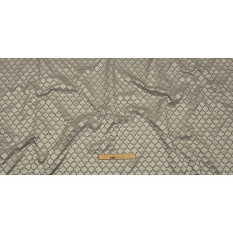 Cotton and Recycled Polyester Drapery Jacquard - Slate Fancy Little Ogees - British Imported