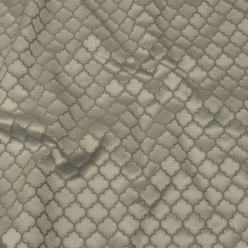 Cotton and Recycled Polyester Drapery Jacquard - Slate Fancy Little Ogees - British Imported