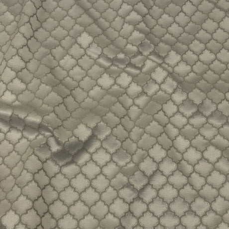 Cotton and Recycled Polyester Drapery Jacquard - Slate Fancy Little Ogees - British Imported