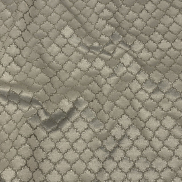 Cotton and Recycled Polyester Drapery Jacquard - Slate Fancy Little Ogees - British Imported