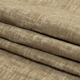 Cotton and Recycled Polyester Drapery Jacquard - Caramel Crosshatched Lines - British Imported