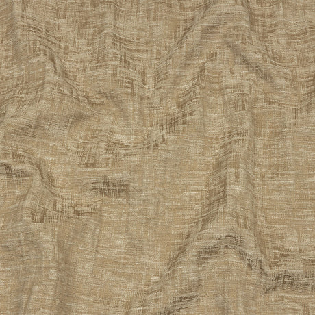 Cotton and Recycled Polyester Drapery Jacquard - Caramel Crosshatched Lines - British Imported
