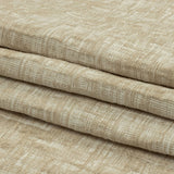 Cotton and Recycled Polyester Drapery Jacquard - Champagne Crosshatched Lines - British Imported