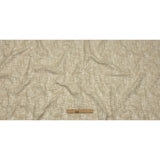 Cotton and Recycled Polyester Drapery Jacquard - Champagne Crosshatched Lines - British Imported