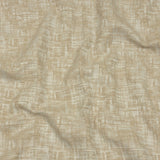 Cotton and Recycled Polyester Drapery Jacquard - Champagne Crosshatched Lines - British Imported