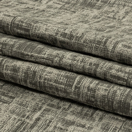 Cotton and Recycled Polyester Drapery Jacquard - Graphite Crosshatched Lines - British Imported