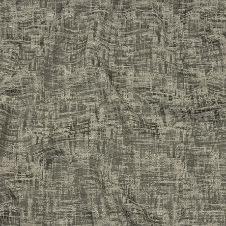 Cotton and Recycled Polyester Drapery Jacquard - Graphite Crosshatched Lines - British Imported