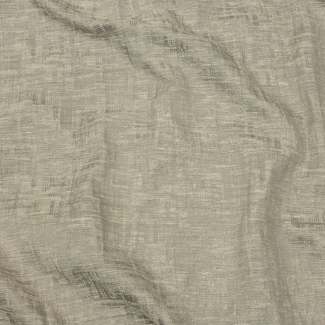 Cotton and Recycled Polyester Drapery Jacquard - Silver Crosshatched Lines - British Imported