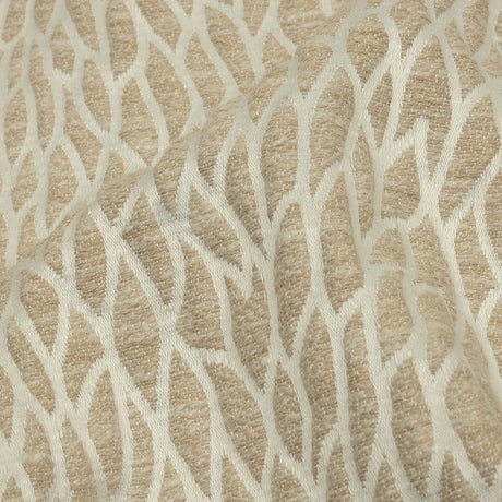 Recycled Polyester Drapery Jacquard - Champagne Stepping Stones - British Imported