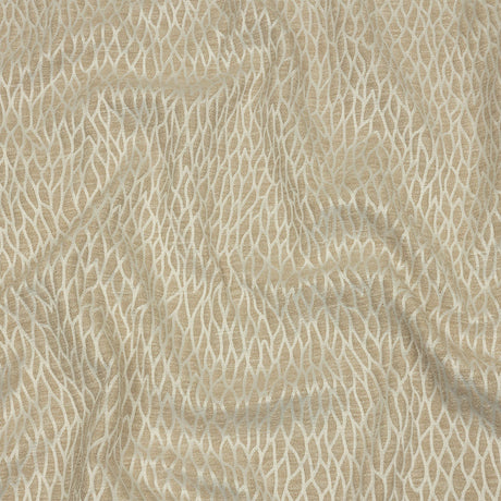 Recycled Polyester Drapery Jacquard - Champagne Stepping Stones - British Imported